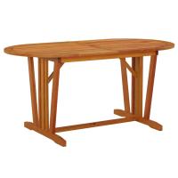 vidaXL Mesa de jardín madera maciza de eucalipto 160x85x75 cm - details 0