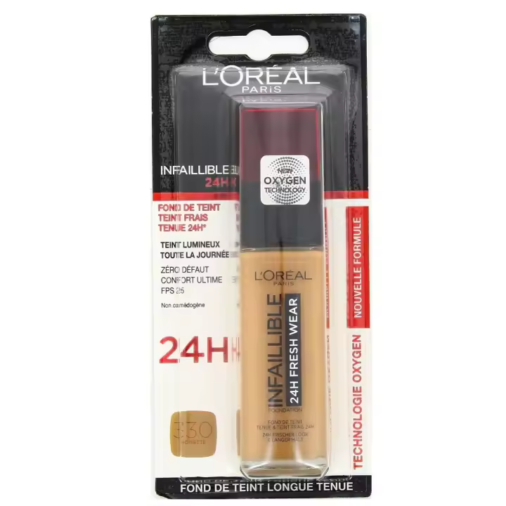 LOREAL INFAILLIBLE 24H FRESH WEAR MAQUILLAJE 330 NOISETTE 30 ml - 1