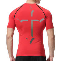 Camiseta De Compresión Para Hombres Con Estampado Cruzado Deportivo Secado Rápido Camiseta De Entrenamiento Fitness Subcamiseta De Gym Tees Tops Cristianos - details 11