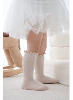 Calcetines De Algodón Para Bebés Y Niñas Largos Hasta La Rodilla Con Volante Estilo Frilly Solids Adecuados Para Primavera Verano Talla Unica Para Recién Nacidos Hasta 36 Meses - details 4