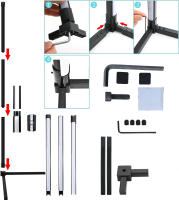 Lámpara De Piso Inteligente 150CM Con Control Por TUYA APP Cambio De Color RGB Trabaja Con Google Y Alexa Decoración Para Sala De Estar Y Game Room - details 1