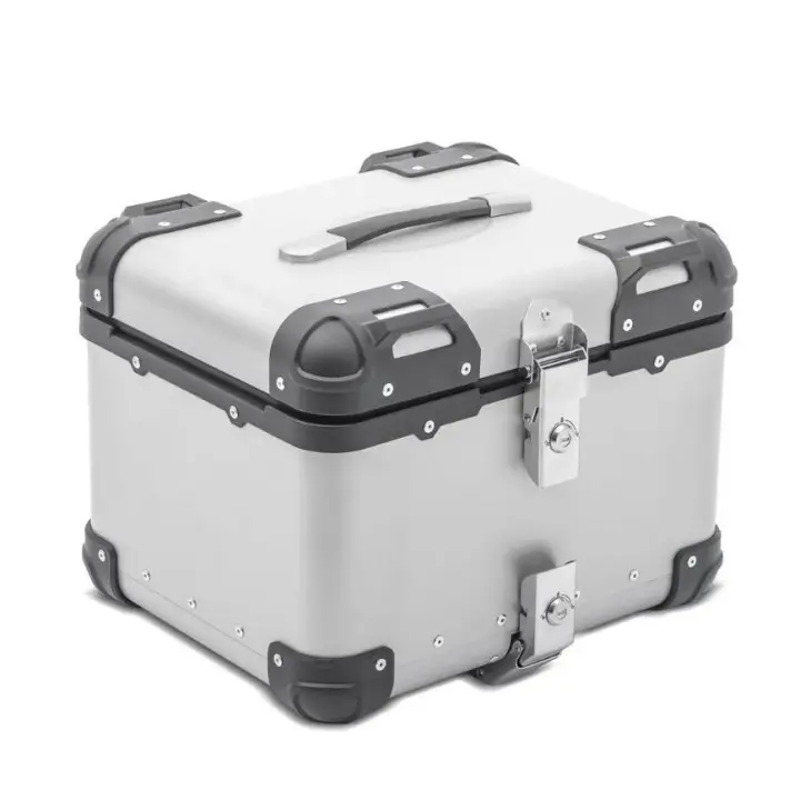 Baul aluminio moto top case plata 45 LITROS - 1