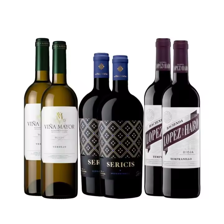 Pack 6 botellas Wine Lovers Vino Tinto España  450 cl. 12.2º - 1
