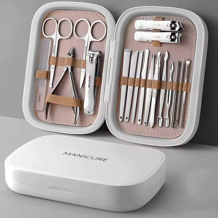 Juego Profesional De 18 Piezas De Tijeras Para Uñas De Acero Inoxidable De Alta Calidad Conjunto De Cuidado Personal Para Manos Y Pies Con Paquete De Viaje - 1