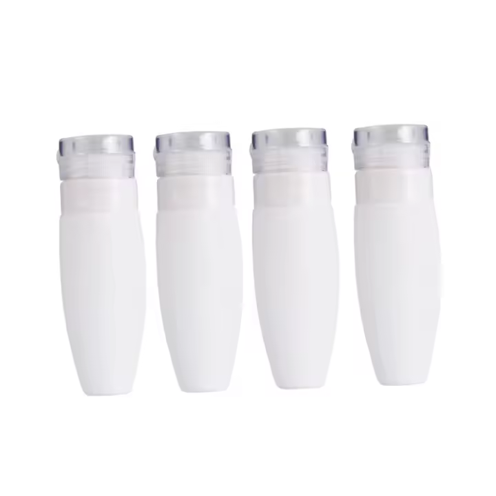 4 botellas de viaje a prueba de fugas de silicona para champú, acondicionador y crema. - 1