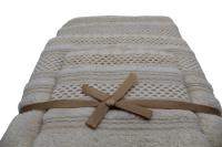 Juego de Toallas de Lujo con Puntilla de Crochet Marfil- 100% Algodón Portugués, 500 g/m² - Set de 3 Toallas Absorbentes y Elegantes para Decorar tu Baño - Marca: Mommata - details 6