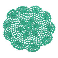 Mantelillo Redondo De 20cm Para Mesa De Navidad Hecho a Mano Con Lámina De Taza De Té Y Café Manteles De Algodón Y Poliéster Estilo Moderno - details 2