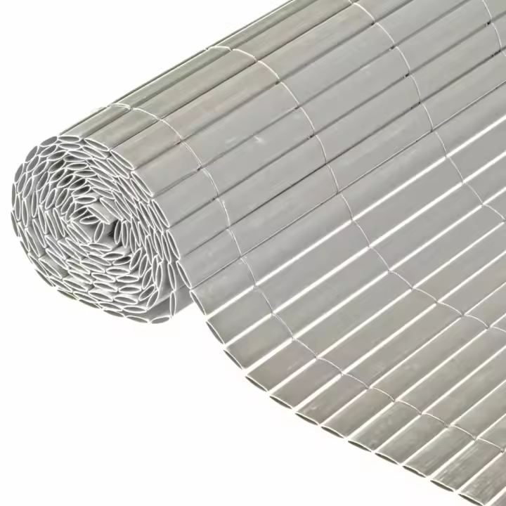 Nature Valla cañizo de ocultación jardín doble cara PVC gris 1x3 m - 1