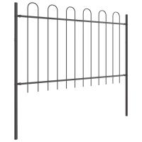 Cerca de Jardín VidaXL con Parte Superior Arqueada Gris 3,4x1,2 m de Acero - details 2