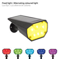 Aktive - Set de 6 balizas solares LED luz fija o de colores, 6 LEDs por unidad, 5-10 lúmenes, sensor de luz, autonomía 8h, instalación en suelo o pared, certificación IP24, para jardín, terraza, senderos - details 1