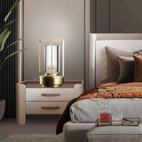 Lámpara De Mesa LED Aluminio Cristal Restaurante Barra Luz De Escritorio Dimmable 5200mAh Carga USBInterruptor Táctil Decoración Dormitorio - details 11