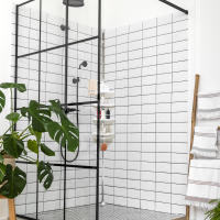 Estantería de Baño Ducha Telescópica 276 a 330 cm Nyana Home – 4 Estantes Ajustables con Ganchos – Sin Taladro – Acero Inoxidable – Estante de Baño Telescopico - Blanco o Negro - details 0