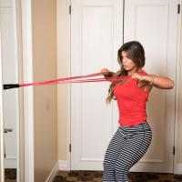 Banda De Resistencia Para Fitness Para Hombres Y Mujeres Entrenamiento De Músculos Del Braza Y Espalda Ejercicio Al Aire Libre Gimnasio Yoga Pilates Material De Nylon Elástico - details 8