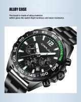 Reloj De Pulsera De Acero Inoxidable CRRJU Para Hombres Estilo Creativo Y Moda Con Dial Luminoso Y Cronógrafo Relogio Masculino - details 3