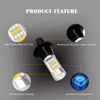 Luz De Señal LED Dual-Color DRL 42SMD P21W 1156 BA15S BAU15S PY21W 7440 T20 Canbus Para Coche Luz Diurna Y Faros De Día 2PCS - details 1