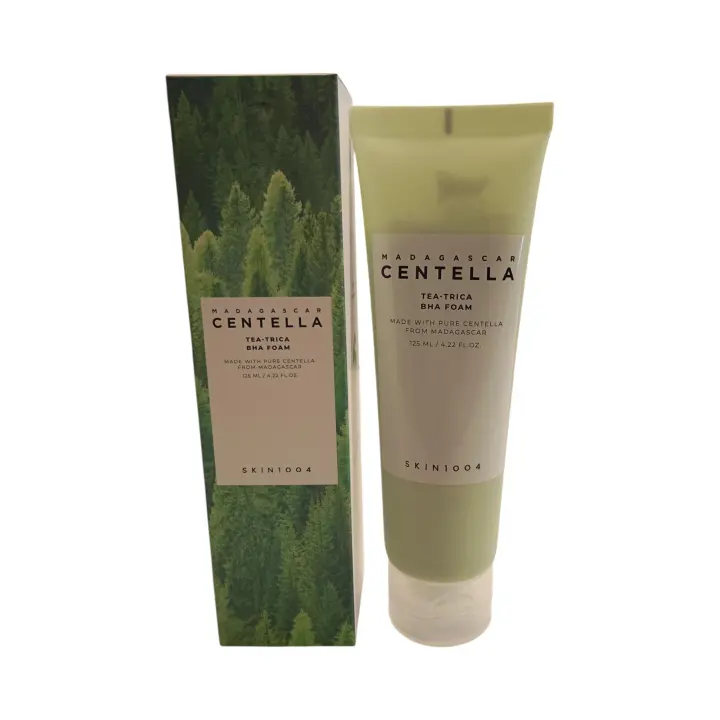 SKIN1004 Espuma de té de centella de Madagascar y trica BHA 125 ml (4.22 fl. oz) Cuidado limpiador profesional y alivio para pieles con tendencia al acné - 1