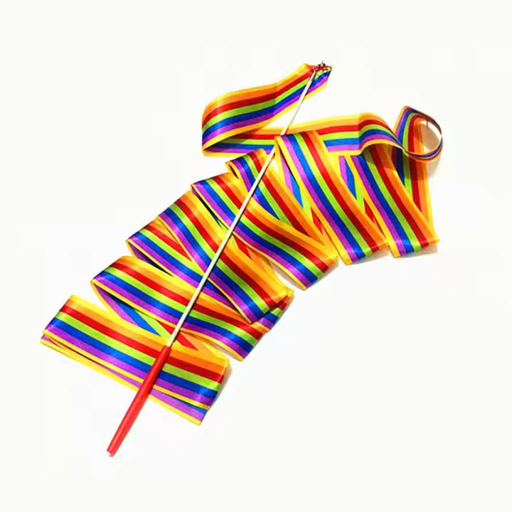 Cinta De Gimnasia Artística De Color Sólido Prop De Desempeño Para Danza Y Fitness Resistente Al Desvanecimiento Ropa Deportiva Para Niños - 1