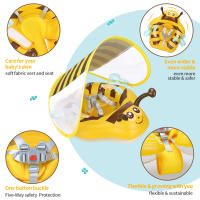 Nueva Actualización De La Flota Infantil De Sumbobo: Anillo Flotador Inflable Para Bebés Con Asiento Malla Seguro Y Suave En Color Amarillo Con Diseño De Abeja Juguete Divertido Para El Verano - details 8