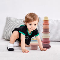 Tazas De Silicona Para Bebés Torre De Pila Montessori Bloques De Construcción Libres De BPA Juguetes Educativos Para Niños Y Niñas - details 0