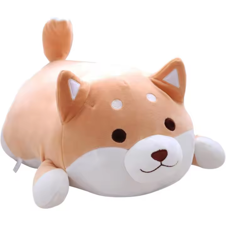Almohada de peluche de Perro Shiba Inu, Lindo Muñeco de peluche de Corgi Akita, Gift de San Valentín, Navidad, Sillón, Ojo Redondo, 15" - 1
