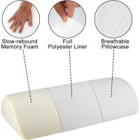 Almohada semicilíndrica para piernas de 15,7 x 7,9 x 3,9 pulgadas, almohada elástica para ciática, pantorrilla, espalda, rodilla y alivio del dolor, caderas, cintura, rodillas y tobillos. - details 4
