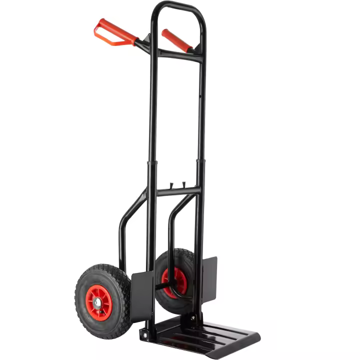 Tectake - Carretilla de mano negra Jürgen  Estructura robusta y compacta  Extensible  Barras transversales redondas para una mayor estabilidad - 1