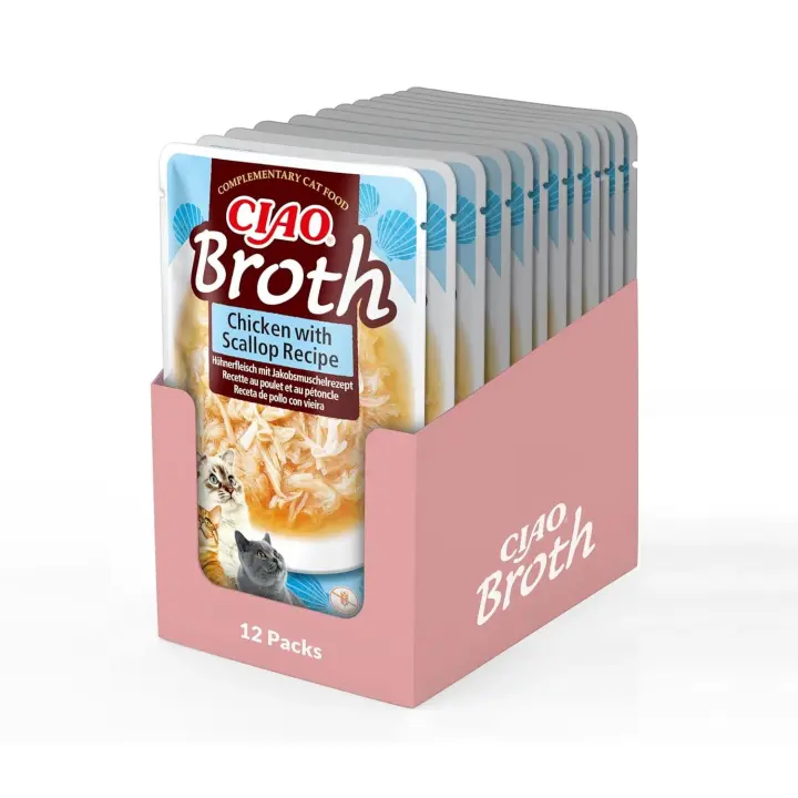 Churu Broth Sopa De Pollo Con Vieira En Sobre Para Gatos - 12 unidades x 40gr - 1