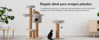 Rascador para gatos con cama, rascador de gatitos con cuerda de yute natural para interiores, árbol de torre para gatos pequeños con percha suave para gatitos y gatos adultos - details 6