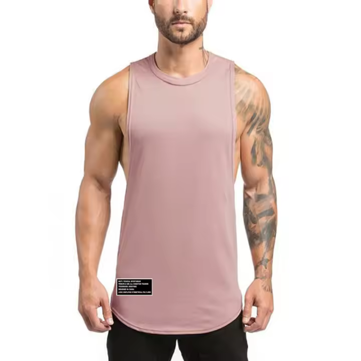 Camiseta De Gimnasio Para Hombres Transpirable Verano Cuerpo Entrenamiento Sin Mangas Algodón Estilo Deportivo Casual - 1