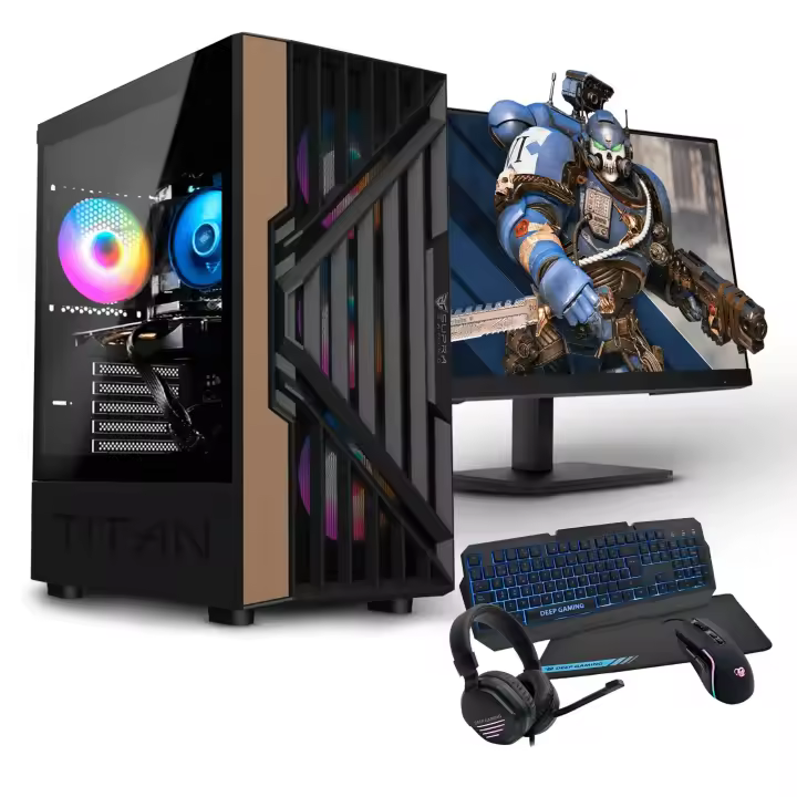PC GAMING COMPLETO PC RACING AMD RYZEN 5 5600G - 16GB DDR4 - 1TB SSD M.2 – RADEON GRAPHICS - WIFI - WINDOWS 11 PRO - MONITOR 27" FULLHD - COMBO GAMING - PC Gamer, ordenador de sobremesa - 1