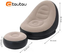 OTAUTAU Sofá Inflable Con Taburete Estuche Reclinable Portátil Para Camping Y Jardín Color Único Producto SF029 - details 0