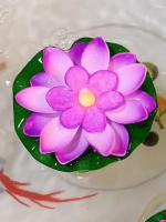Lámpara De Noche LED Multicolor Loto Sensor 10CM 6PCS Flor Flotante Para Jardín Y Acuario Decoración Festiva Luz De Loto - details 2