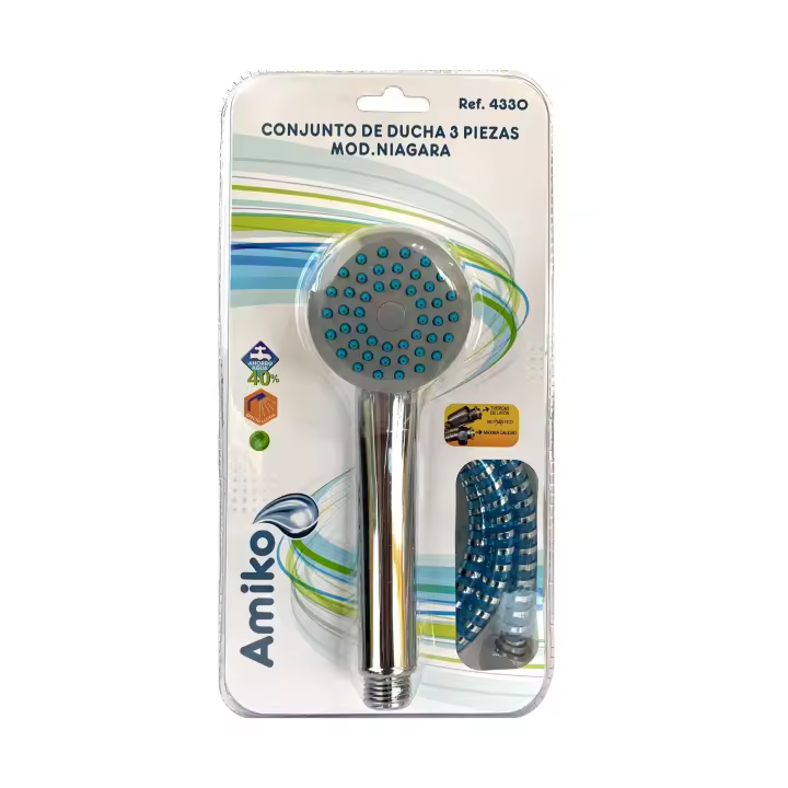 CONJUNTO DE DUCHA AMIKO CON TRES PIEZAS MODELO NIÁGARA - 1