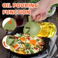 TrendPlain Botella dispensadora de aceite de 16 onzas para cocina, dispensador de aceite de oliva 2 en 1 y pulverizador de aceite, botella de aceite de oliva de 470 ml, pulverizador de aceite para - details 2