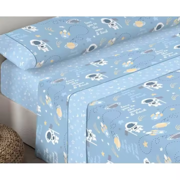 JIMENÉZ HOME - Juego de Sabanas Verano Infantiles 90x190/200cm - 50% Algodón 50% Poliéster - 3 Piezas Bajera, Encimera, 1 Funda de Almohada - GRAN CALIDAD - 1