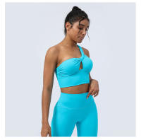 Sudadera Deportiva Para Mujer Con Almohadillas Medio Soporte Hombro Único Yoga Fitness Running Ropa De Gimnasio - details 3