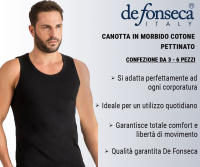 Camiseta de Tirantes Hombre De Fonseca 100% Algodón Peinado Pack de 3 Y 6 - details 0