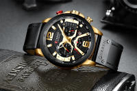Reloj Curren 8329 Para Hombre Cuero Quadruple Mano Cronógrafo Fecha Resistente Al Agua Moda Casual Lujo Relogio Masculino - details 6