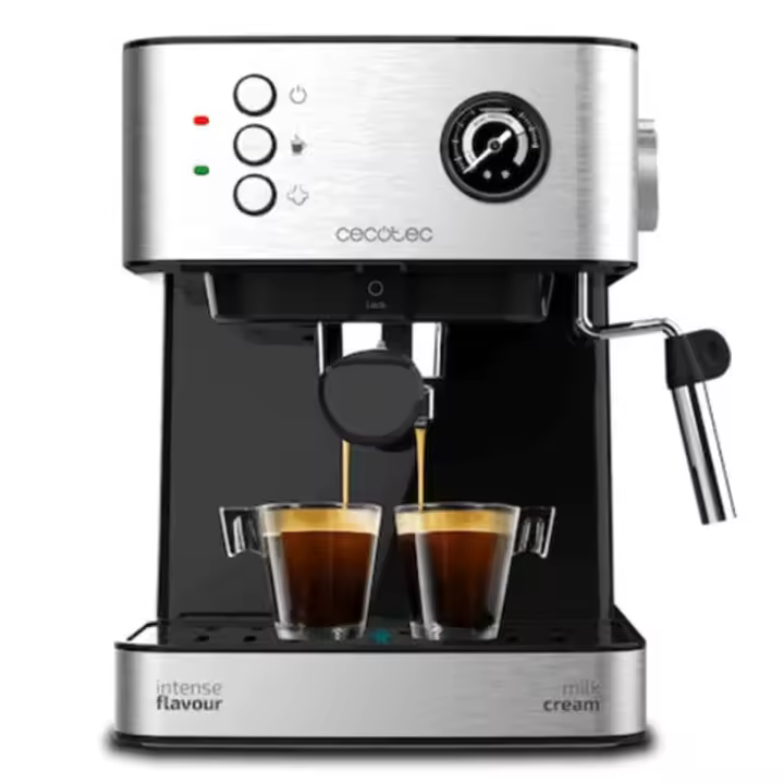 Cecotec Cafetera Express Power Espresso 20 Professionale para Espresso y Cappuccino con Manómetro y Vaporizador Orientable - 1