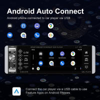 Podofo Reproductor Multimedia Para Coche 1 Din CarPlay MP5 Android Auto Stereo Bluetooth FM RDS Con AI Voice Control 5.1'' Pantalla - details 2