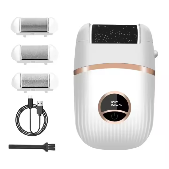 Afeitadora De Pies Eléctrica Con Pantalla Digital Pelador De Piel Remover Callos Herramientas De Pedicura Para Los Pies - 1