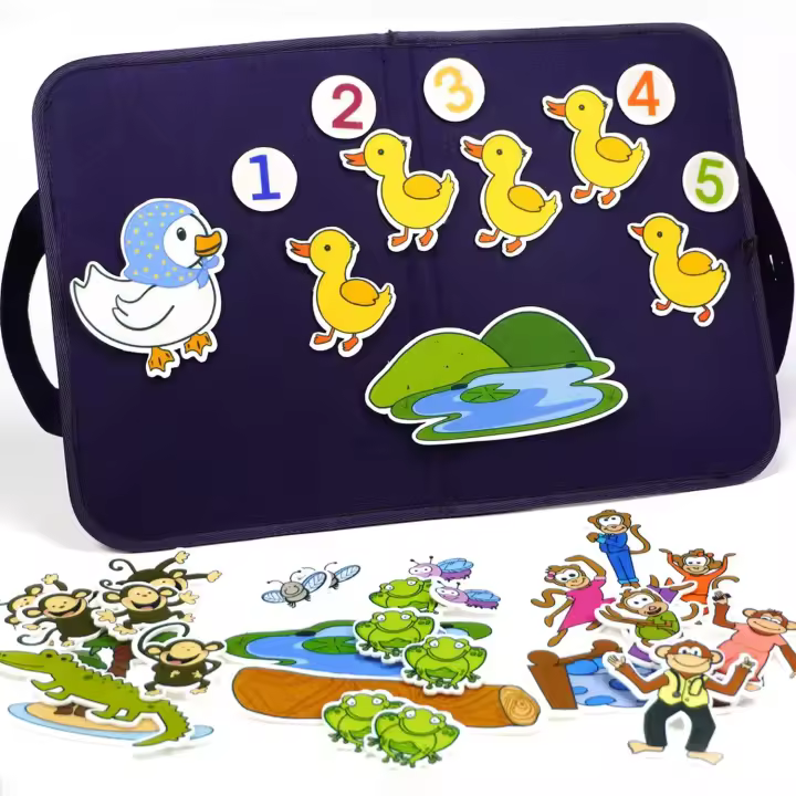 Tablero De Historias Para Niños Montessori Interactivo Con 4 Temas Juguete Educativo Sensorial De Peluche Animal Y Naturaleza Para Edad De 3 a 6 Años - 1
