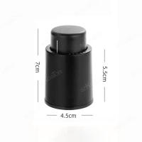 Tapa De Vino Con Bomba De Vacío Accesorios De Barra Sellador Aerator Negro Silicone Ecológico Para Mantener El Vino Fresco - details 8