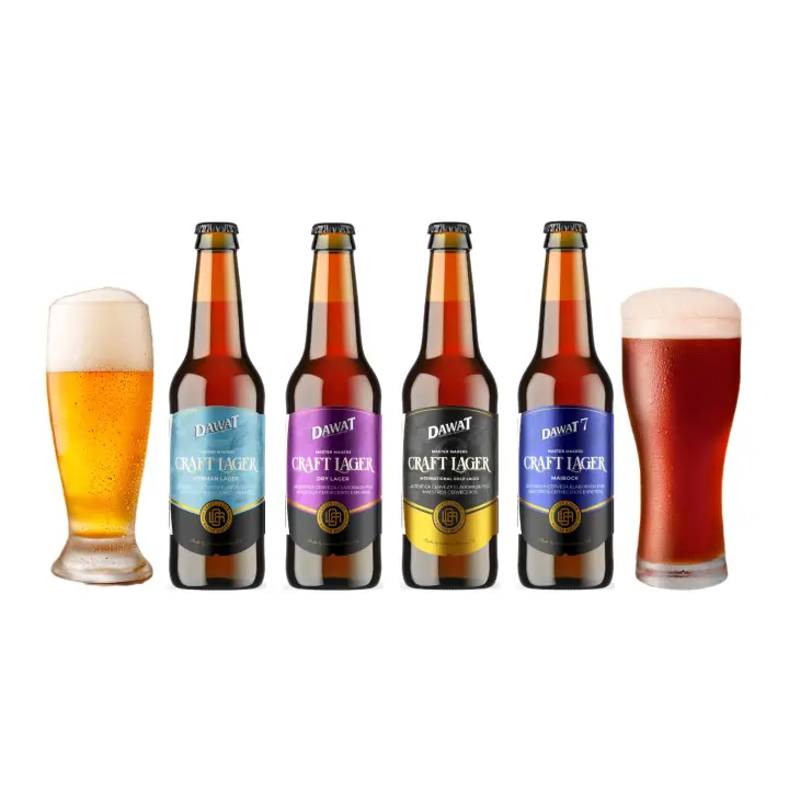 Cerveza Craft Lager, Pack 16 und, Contiene Dawat 5, Dawat 7, Dawat Dry Lager, Dawat 6, 16 Cervezas, 4 Craft Lager de referencia. - 1