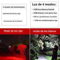 Linterna Frontal COB Con Batería 18650 Integrada Recargable Por USB Para Camping Pesca Y Escalada Luz Portátil Impermeable - details 1