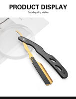 Cuchillo De Afeitar Profesional De Acero Inoxidable Con Soporte Para Barbieros Cuchilla Recta Para Barba Y Cabello Para Hombres - details 10