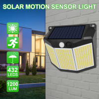 Lámpara De Pared Solar Para Jardín Y Patio Con Sensor De Movimiento Y 3 Modos De Iluminación Impermeable 432 LED Reflector Instalación Por Asamblea - details 3