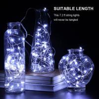 6 Pack Luces Faeiras LED Operadas Por Batería Cadena De Luz Impermeable Con Hilo De Plata Para Decoración De Bodas Y Fiestas En El Dormitorio Patio Y Navidad - details 14