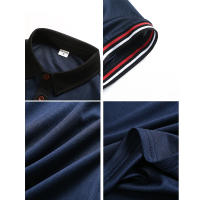 Camisa POLO para hombre, camiseta de solapa con colores a juego, de moda, de talla grande para hombre - details 15