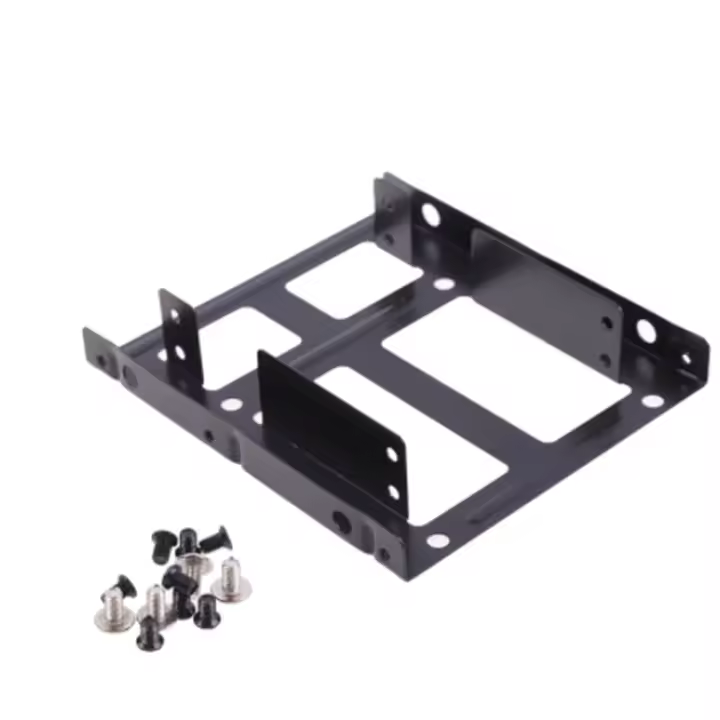 Soporte de Conversor de Dual Desktop Adapter SSD Dual Layer Metal Frame para Montaje Interno de 2.5 a 3.5 de Computadora - 1